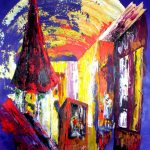 Erinnerungen_Gsdf_Kirche_2006_Acryl-auf-Papier_50x70